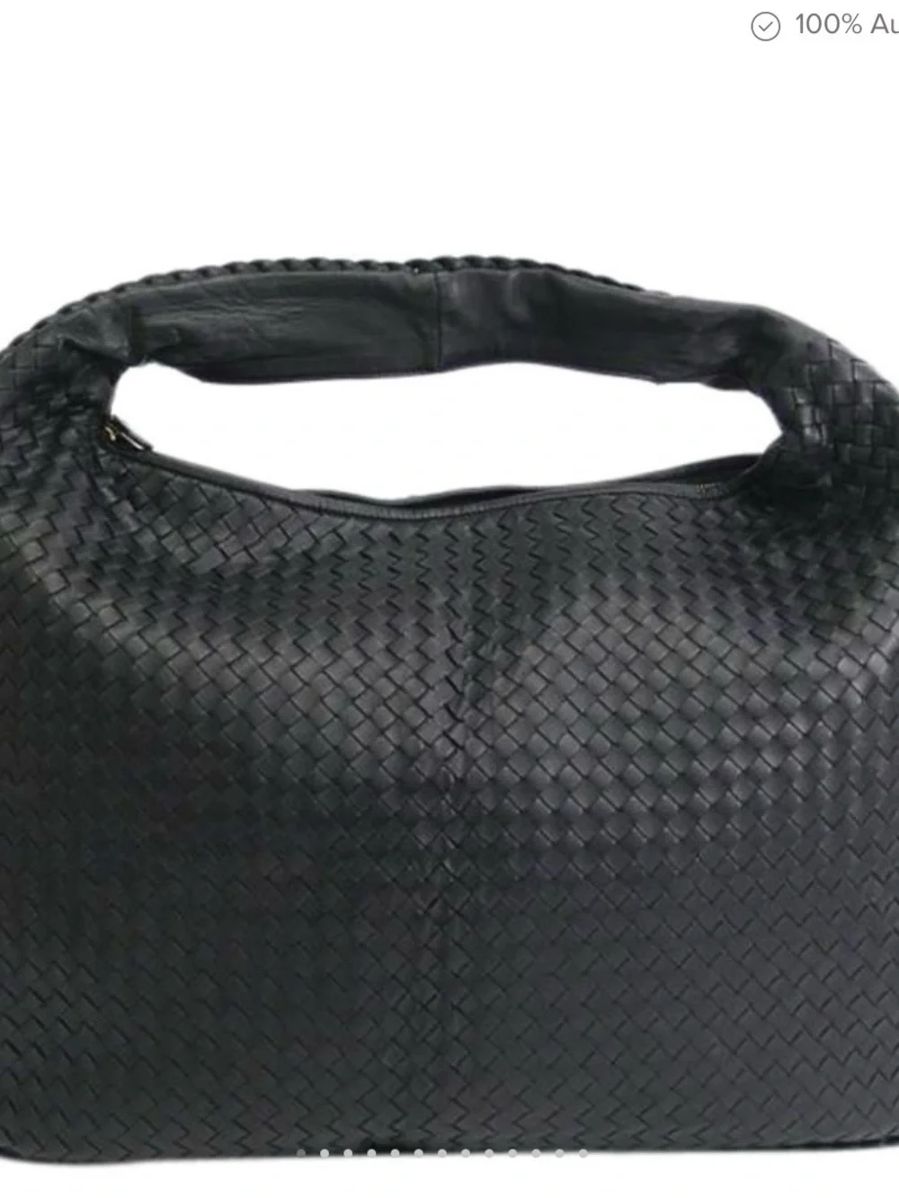 COMMENSE Black Woven Slouchy Hobo Shoulder Bag